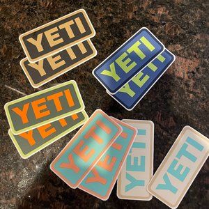 LOT of ten 10 Yeti Stickers